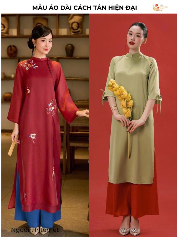 Mẫu áo dài cách tân hiện đại