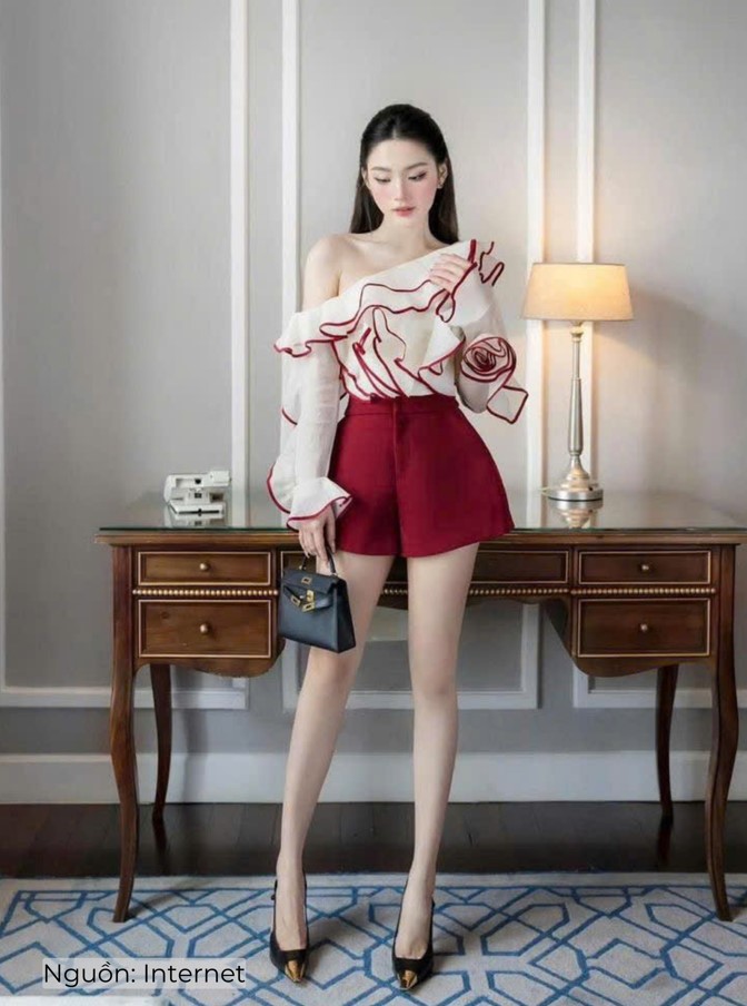 Quần đùi nữ vải tafta