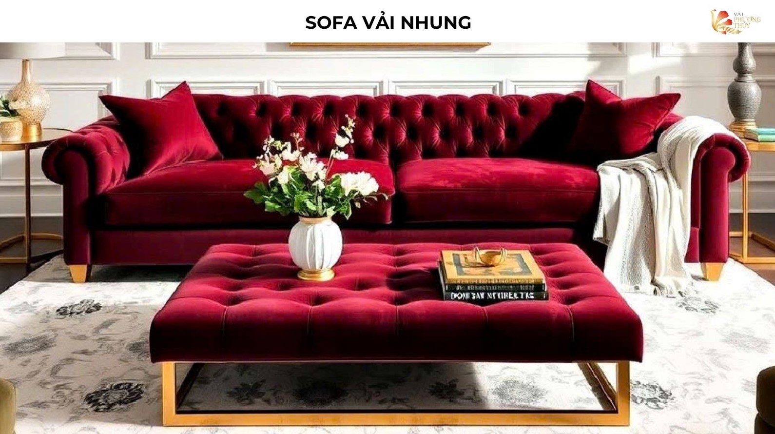 Sofa vải nhung