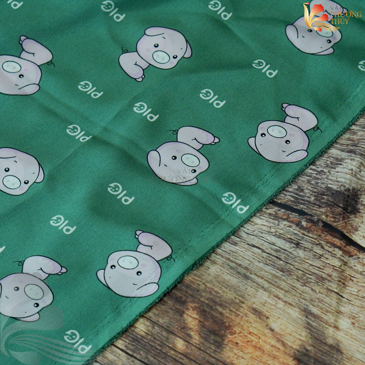 Vải lụa satin in họa tiết may đồ bộ Phượng Thúy khổ 1m5