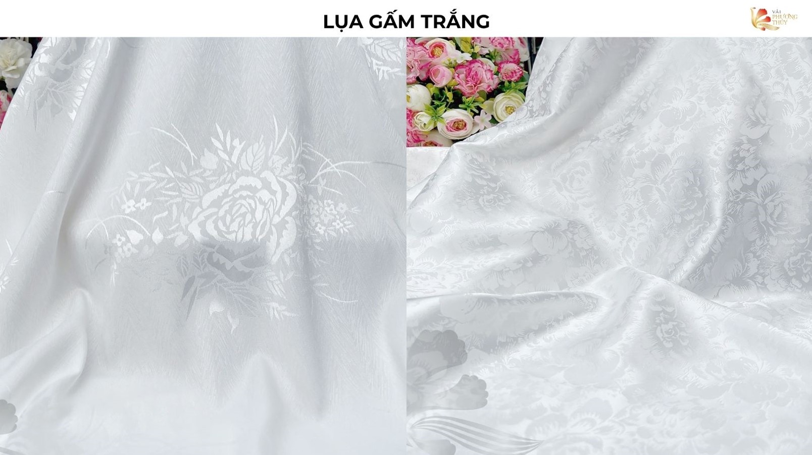 Lụa gấm trắng