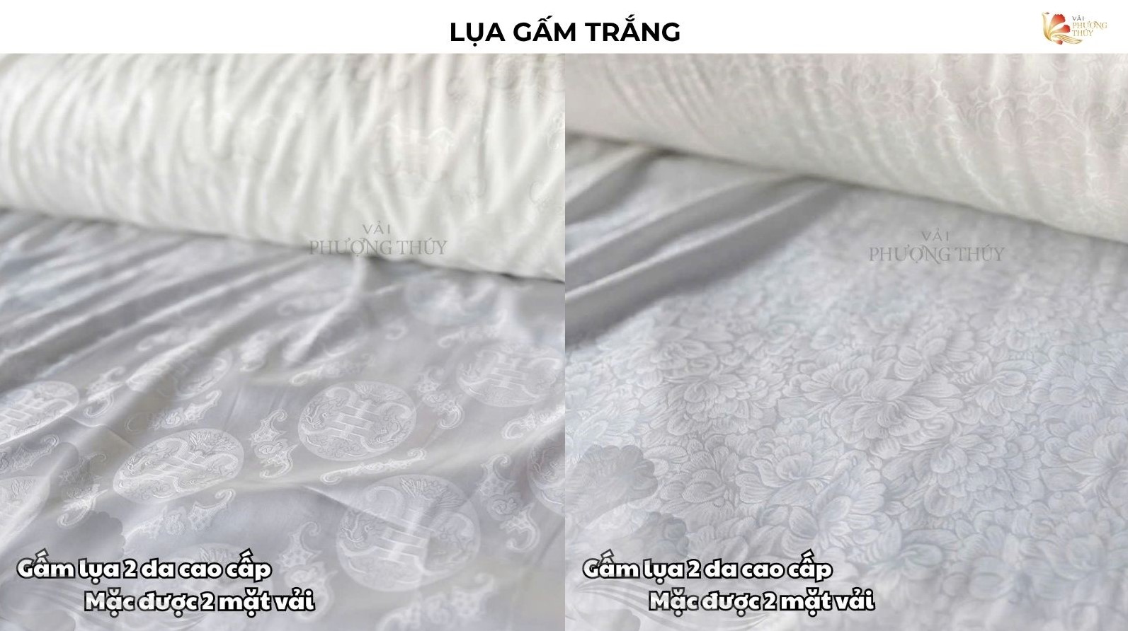 Lụa gấm trắng 2 da