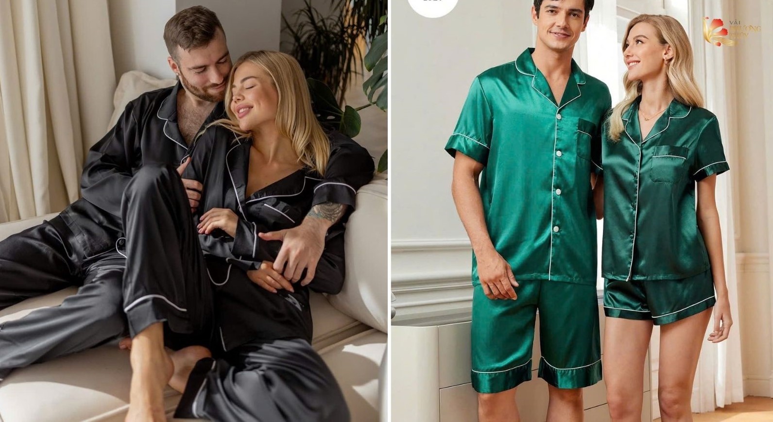 Pijama nam mặc nhà vải lụa mềm mại thoáng mát