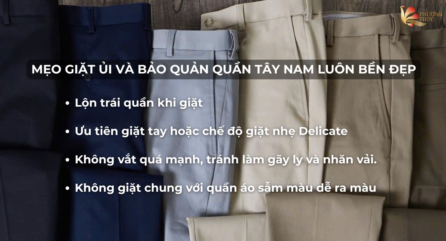 Mẹo bảo quản và giặt ủi quần tây