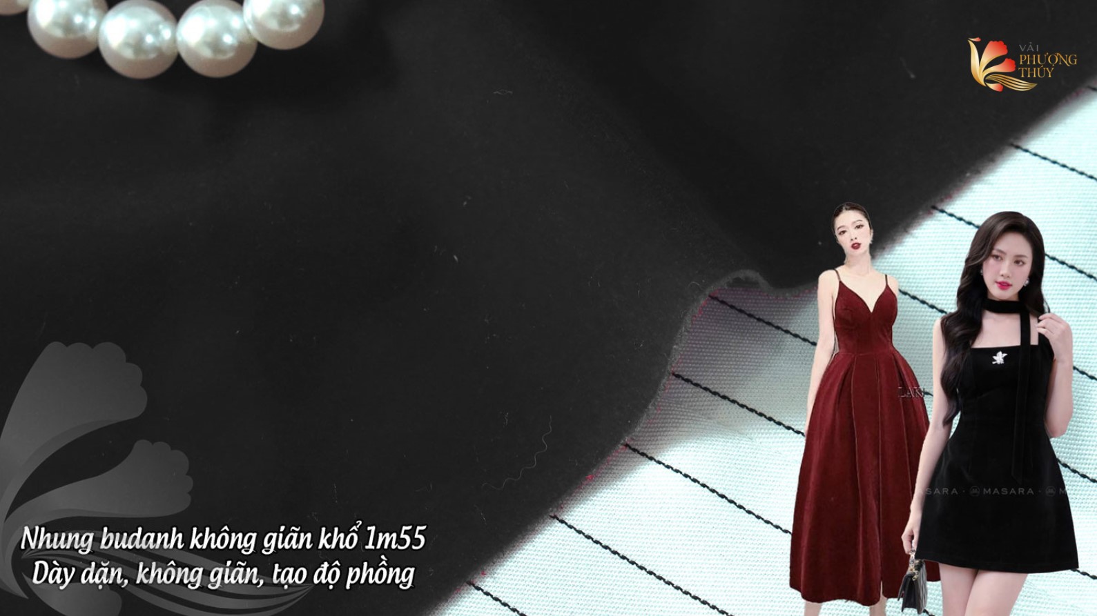 Vải nhung cứng budanh không giãn Phượng Thúy