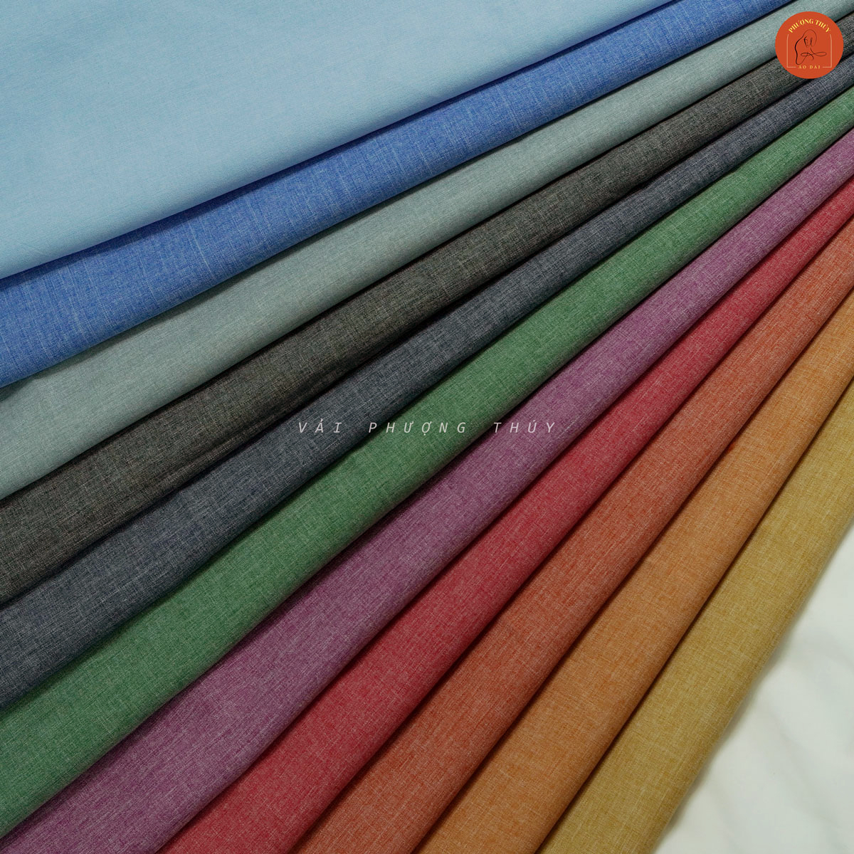 Bảng màu vải silk cotton Phượng Thúy