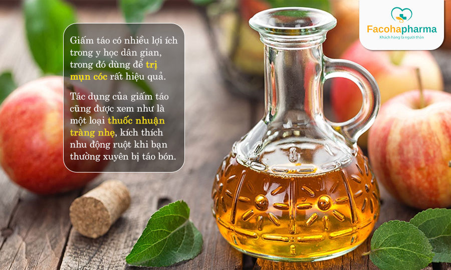 Trị mụn cóc bằng giấm táo