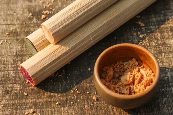 Cơm lam Đăk Lăk nổi tiếng dẻo thơm. @Sưu tầm