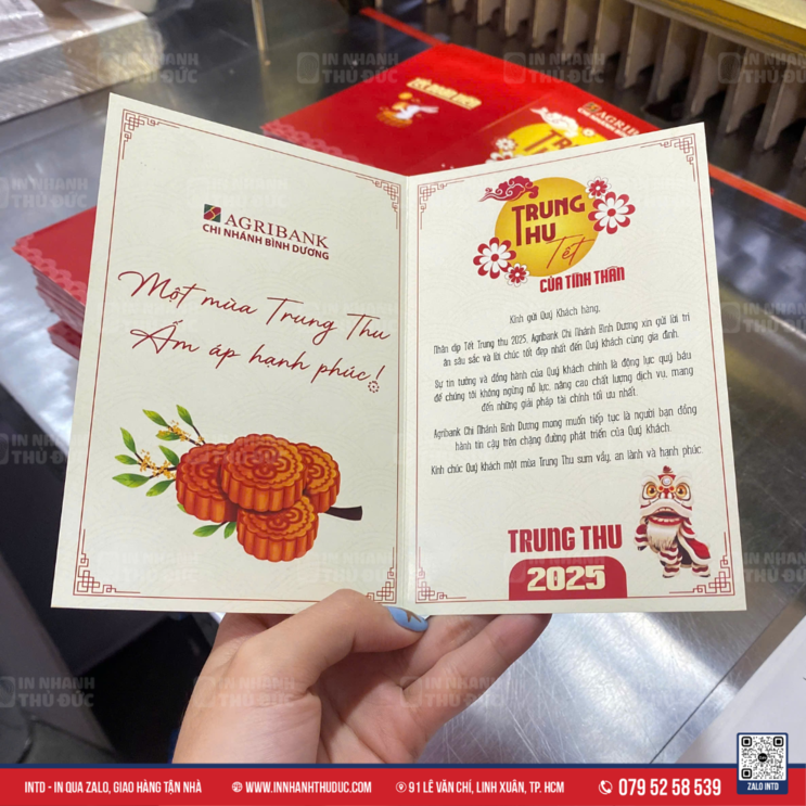 Thiệp chúc Trung Thu Agribank - tone đỏ