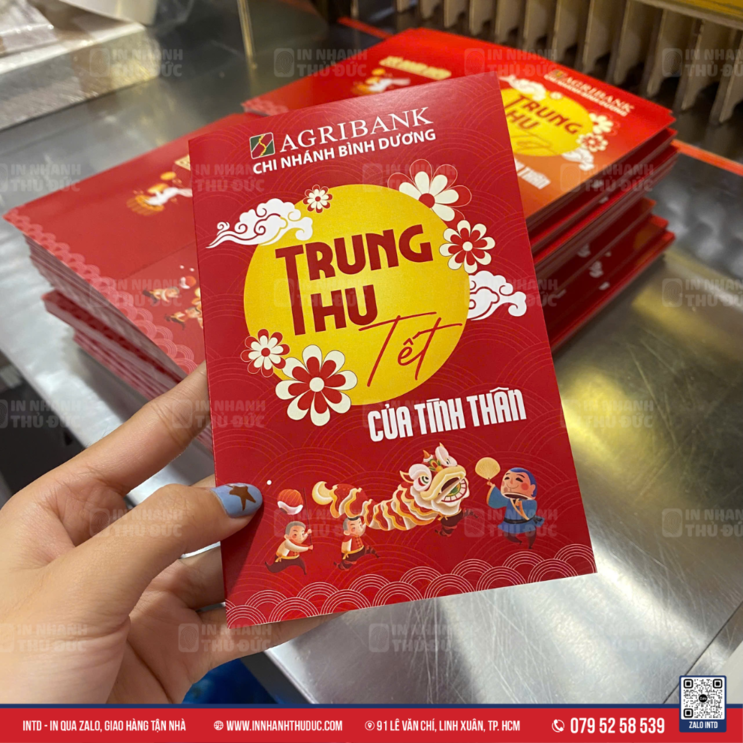 Thiệp chúc Trung Thu Agribank - tone đỏ