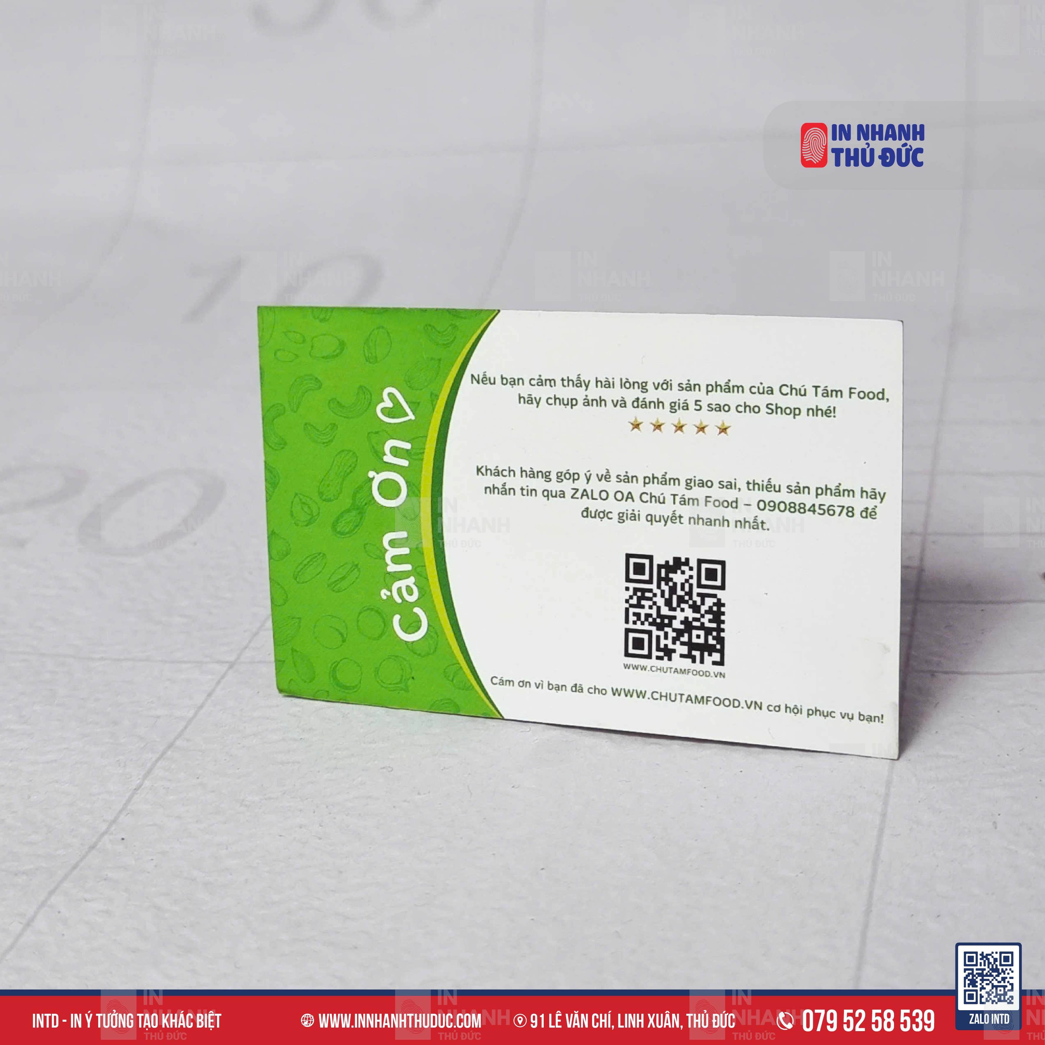 Danh thiếp tối giản - In Nhanh Thủ Đức