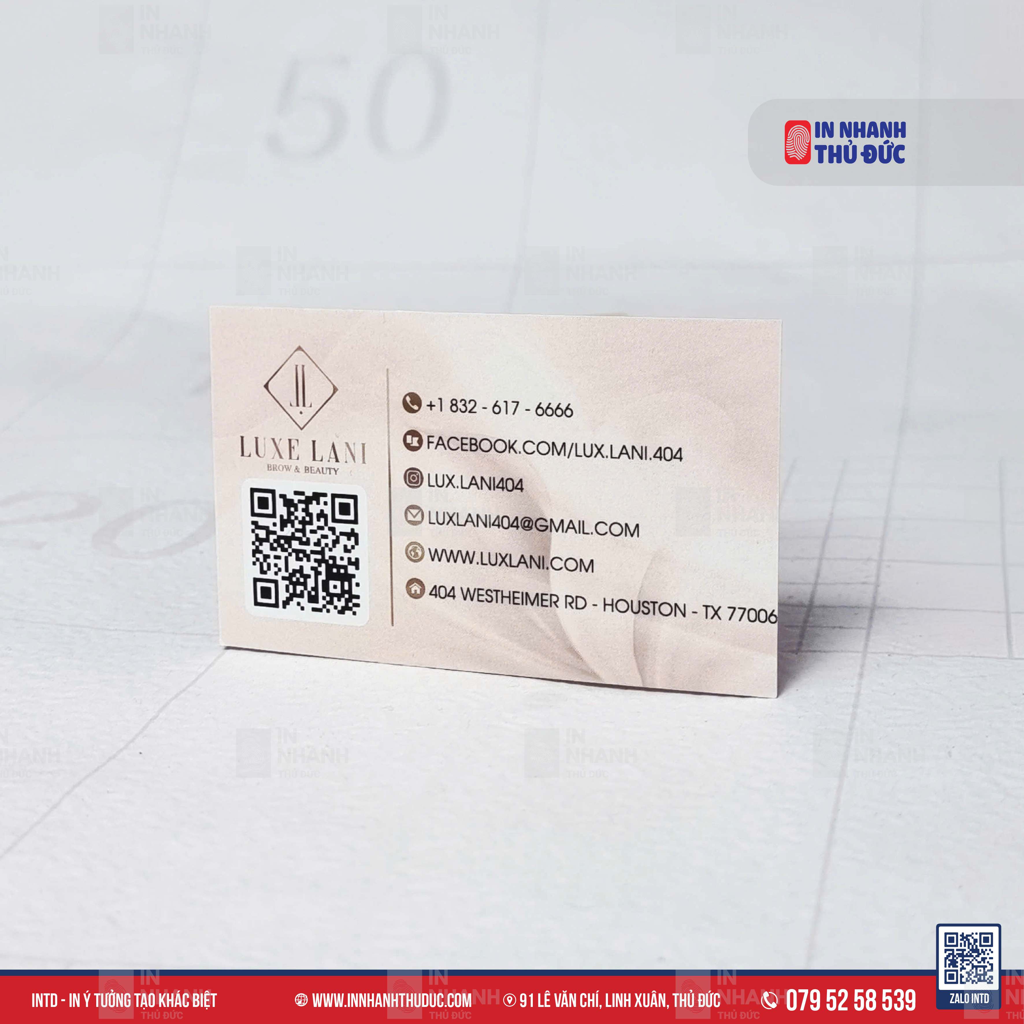 Danh thiếp tối giản - In Nhanh Thủ Đức