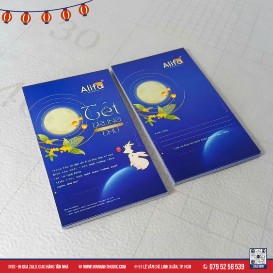 Thiệp Trung Thu tone xanh dương