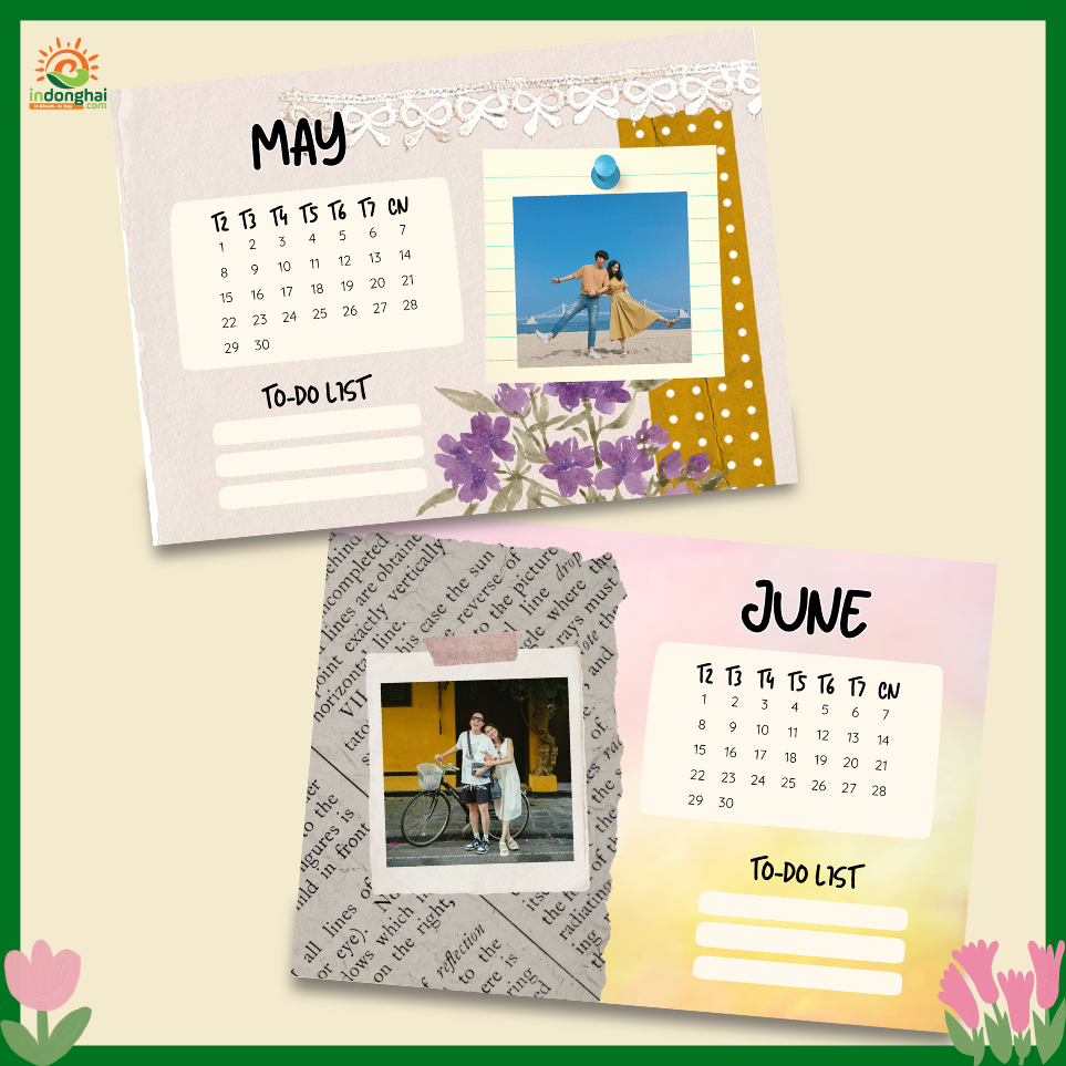 Lịch để bàn ghép ảnh theo yêu cầu