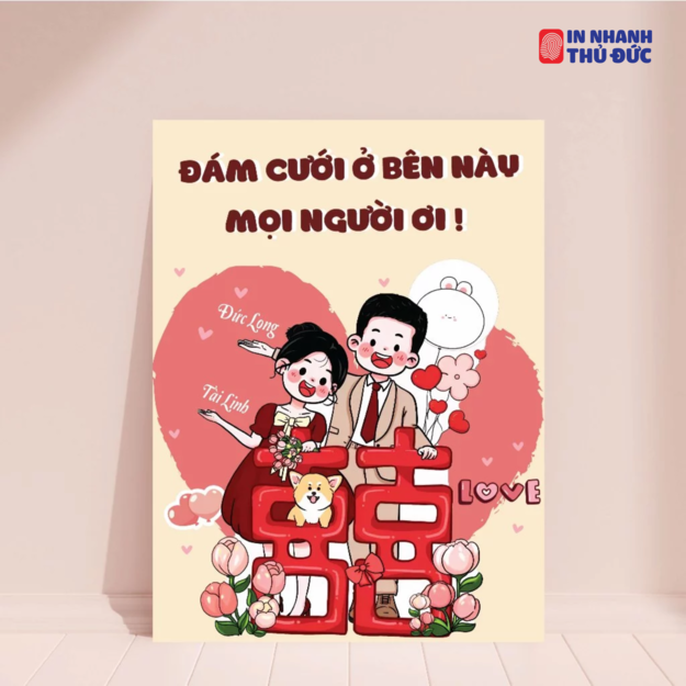 Bảng Welcome dễ thương cho lễ cưới, hỏi, dạm ngõ