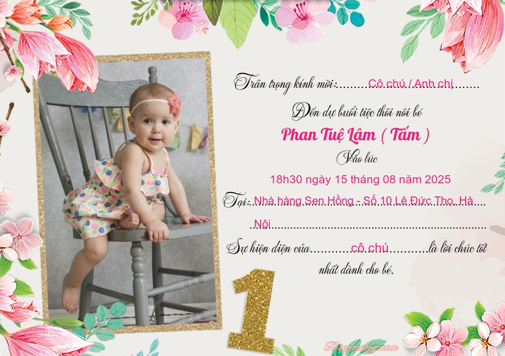 thiệp thôi nôi in nhanh thủ đức