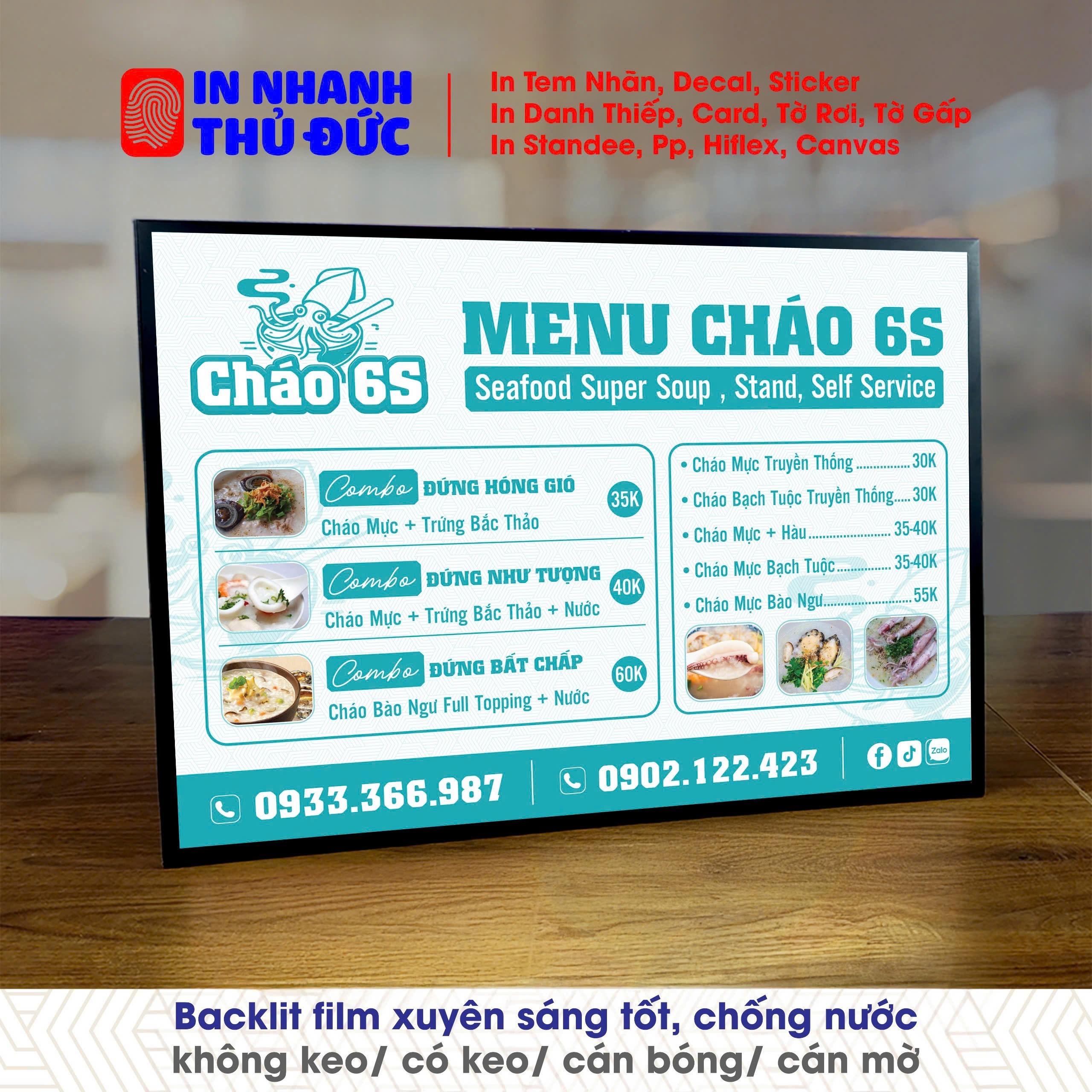 In Ấn Backlit Firm Xuyên Sáng Tại In Nhanh Thủ Đức - 0795258539