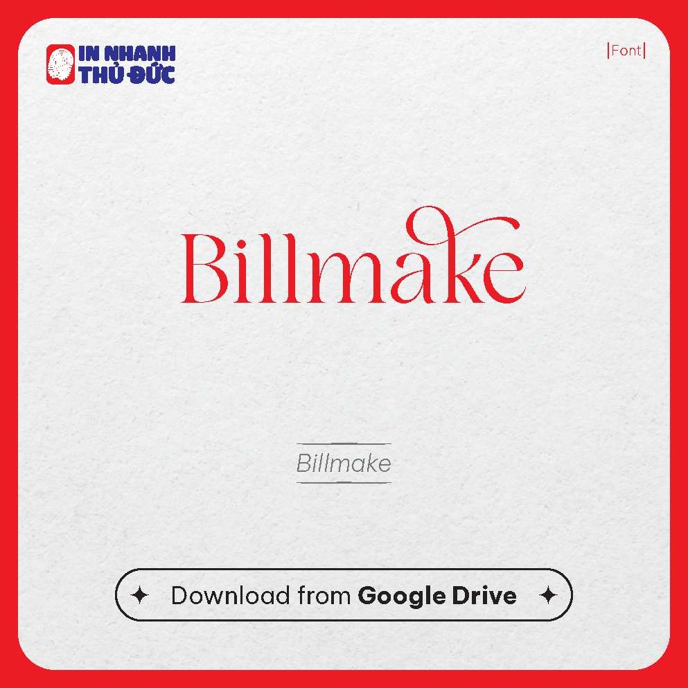 Font chữ Spa - In Nhanh Thủ Đức