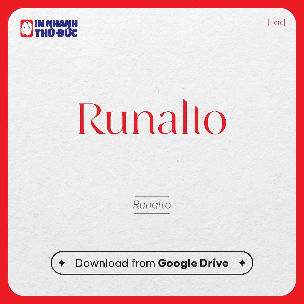 Font chữ Spa - In Nhanh Thủ Đức