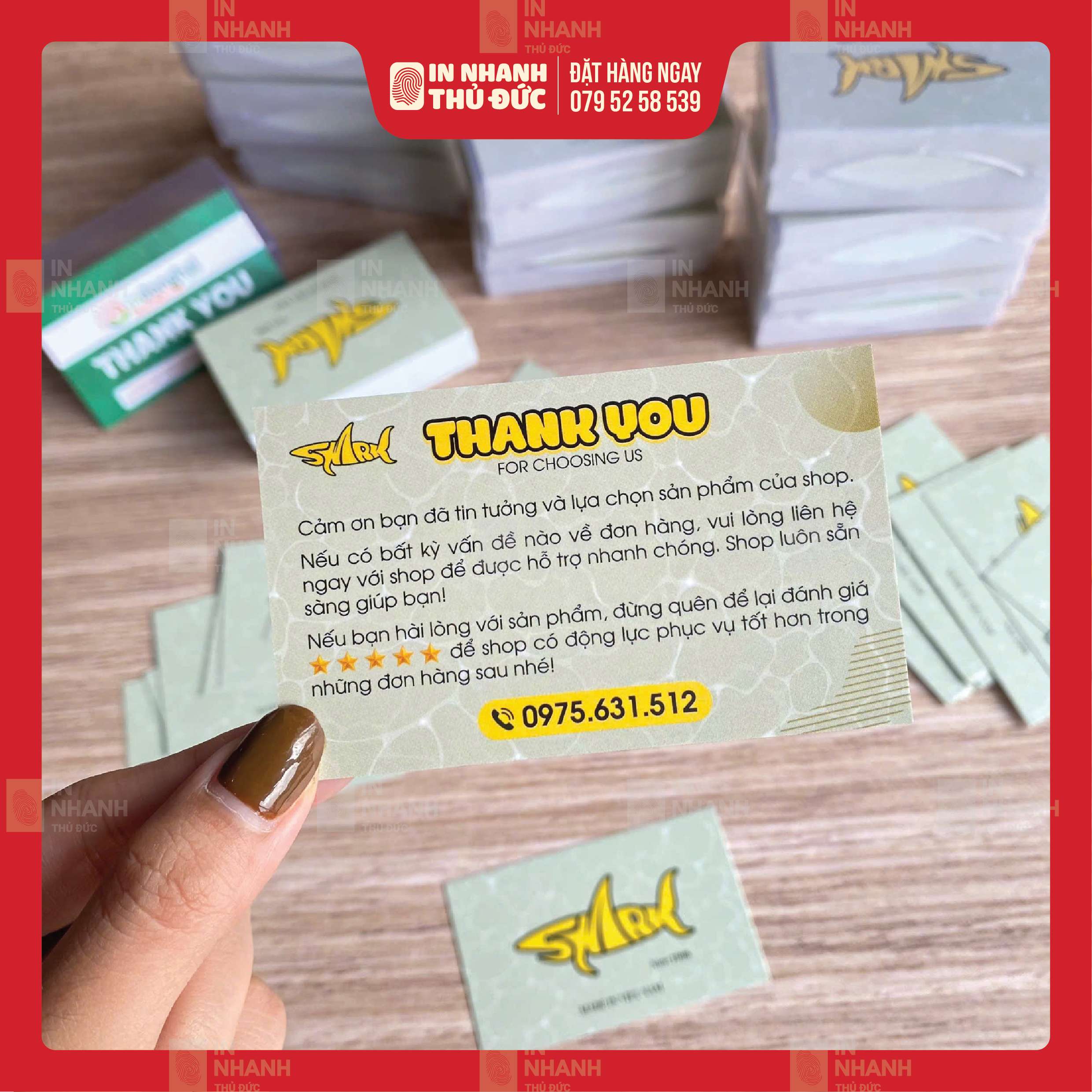 In Phiếu Cảm Ơn - In Nhanh Thủ Đức