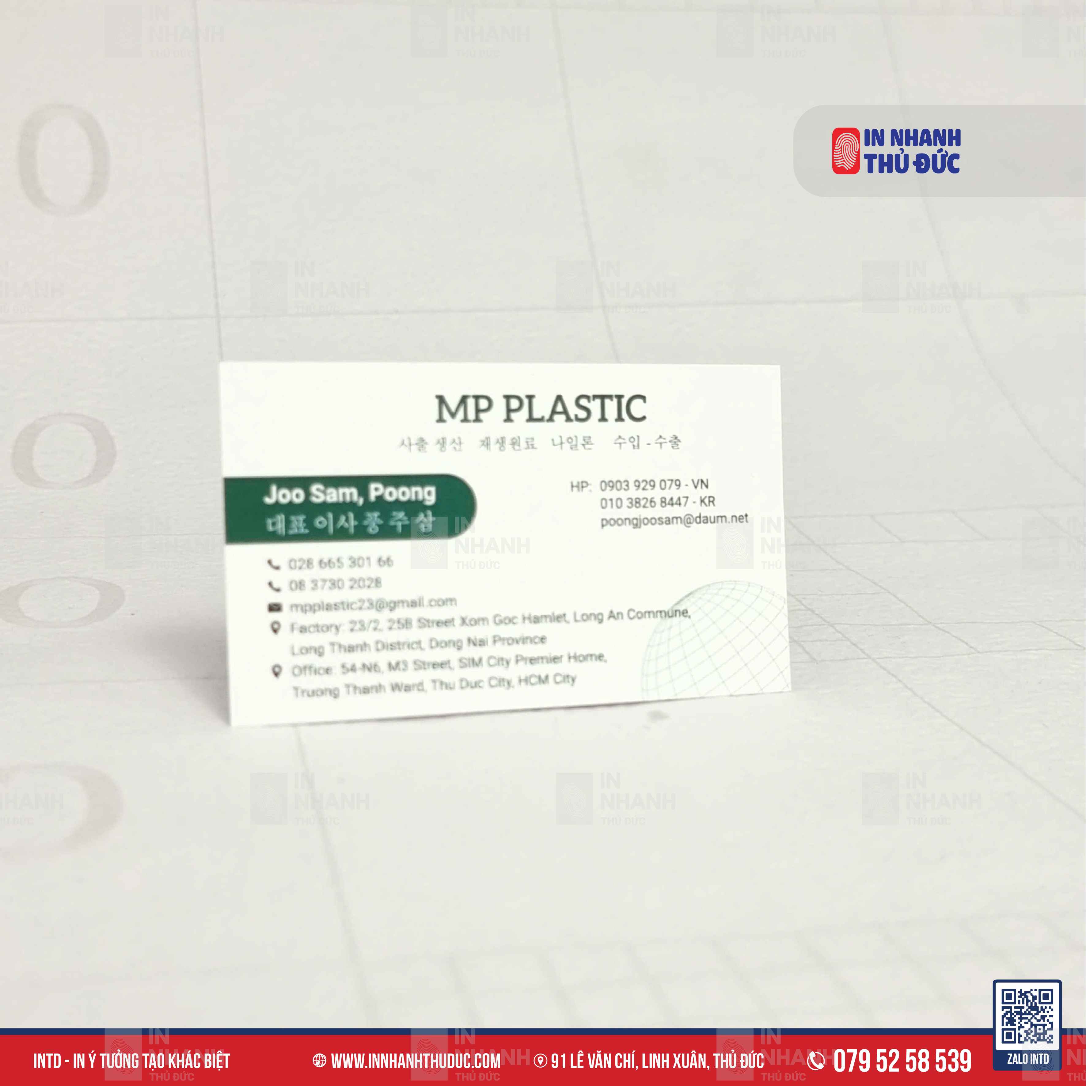 Danh thiếp tối giản - In Nhanh Thủ Đức