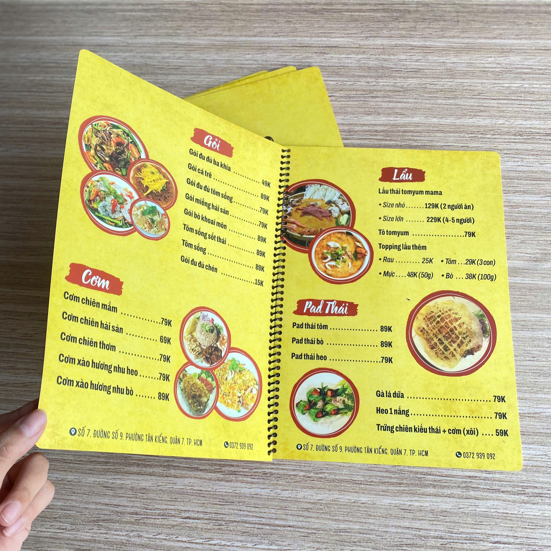 Menu nhựa dẻo định lượng 390gsm