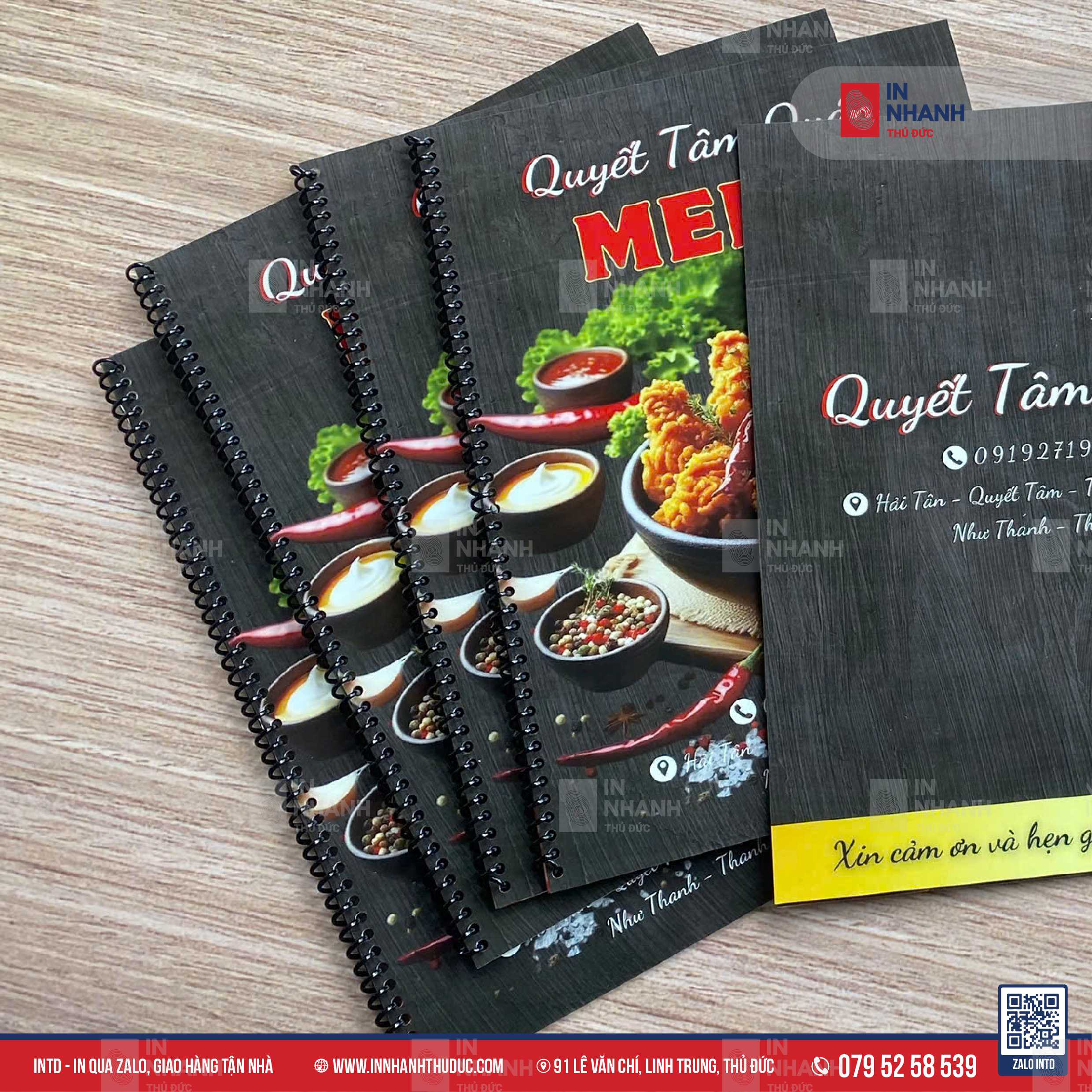 Menu quán ăn - INTD