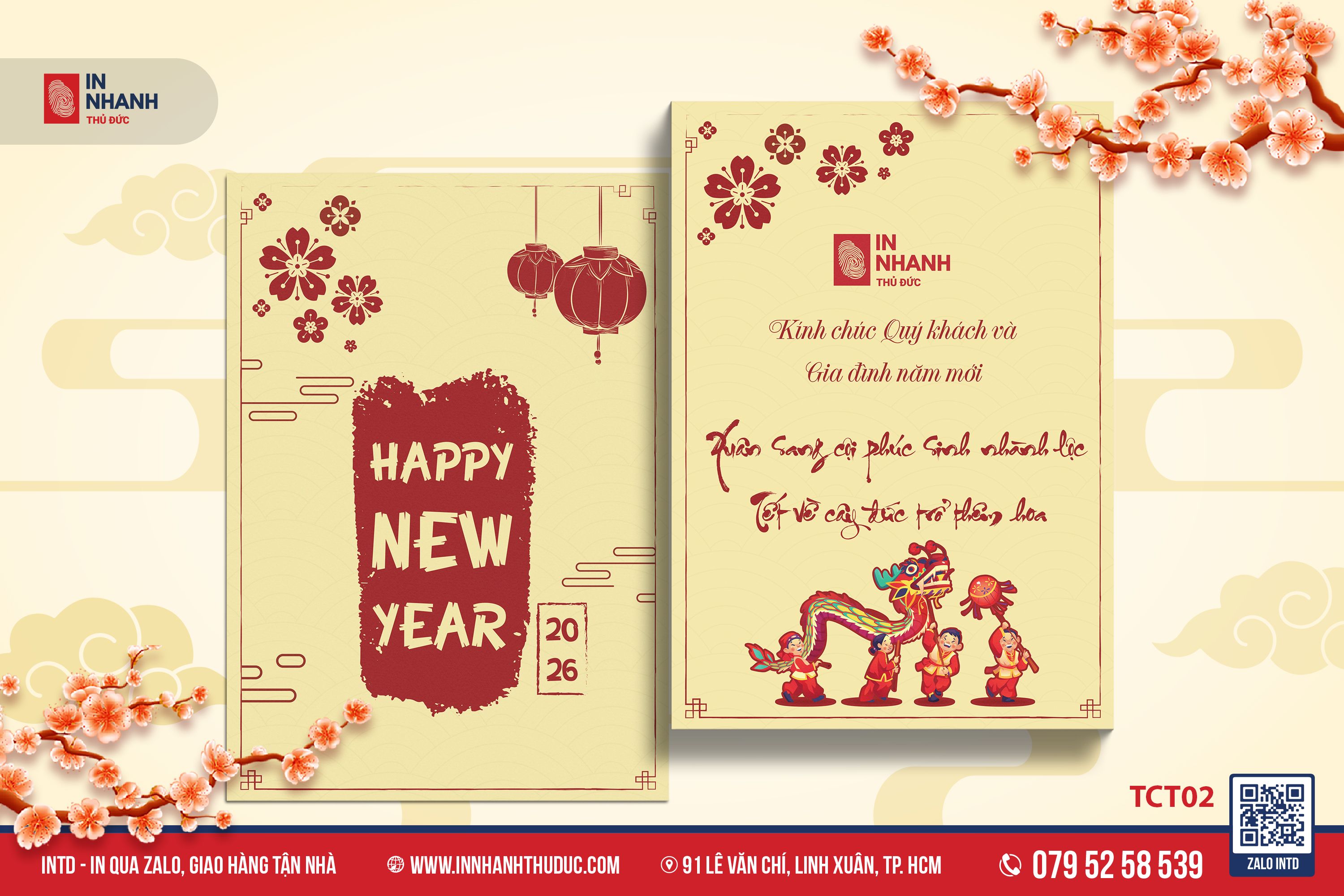 Thiệp tết In Offset