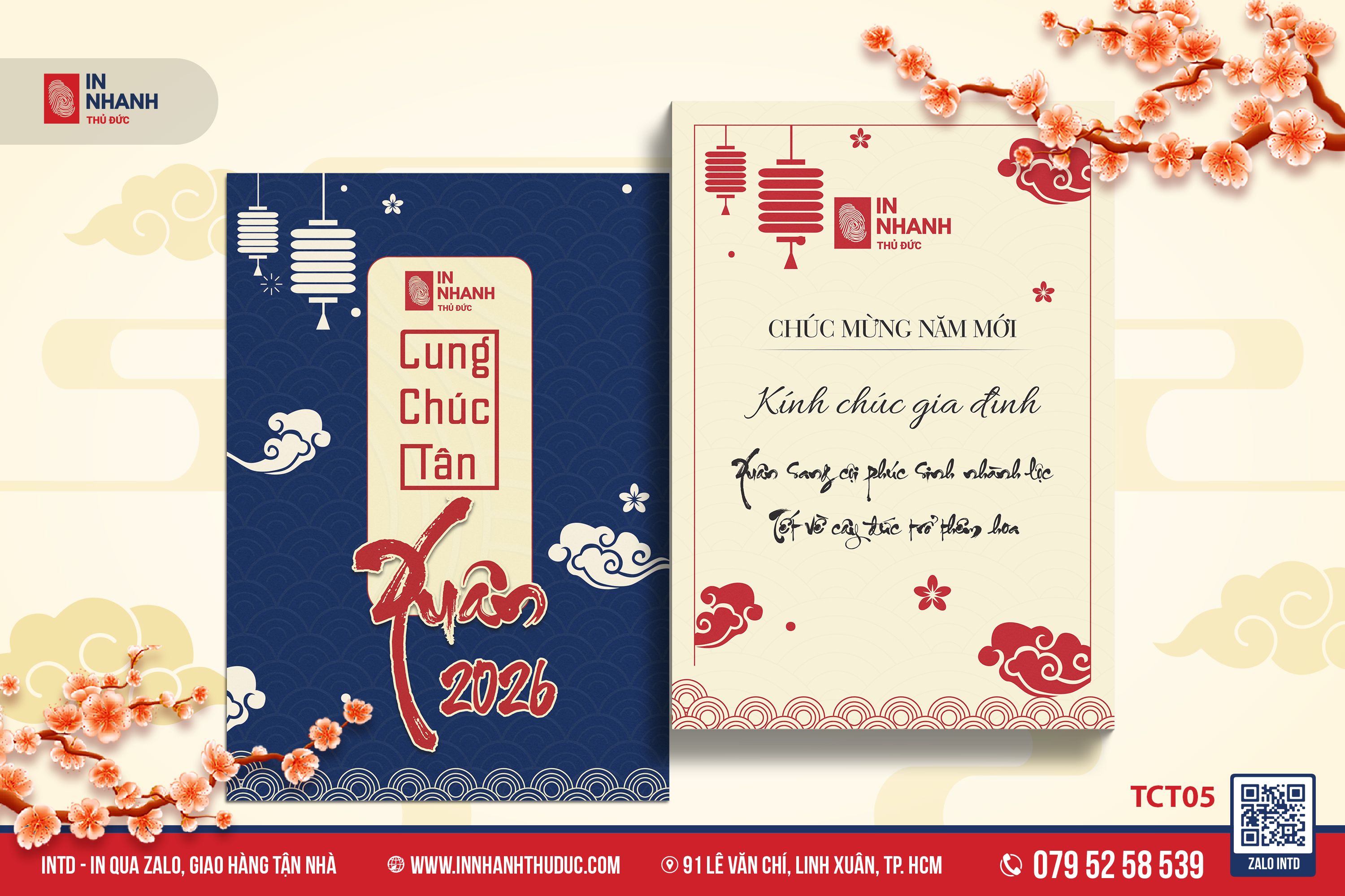 Thiệp tết In Offset
