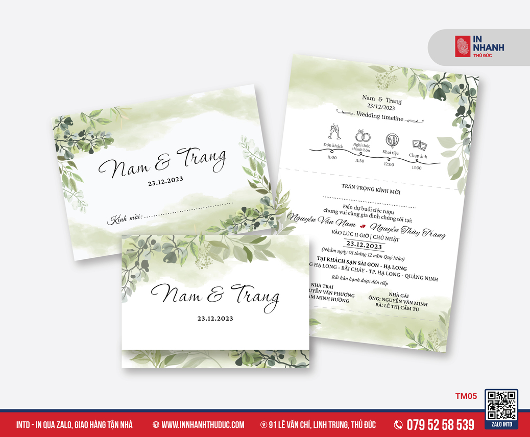 Thiệp mời sang trọng