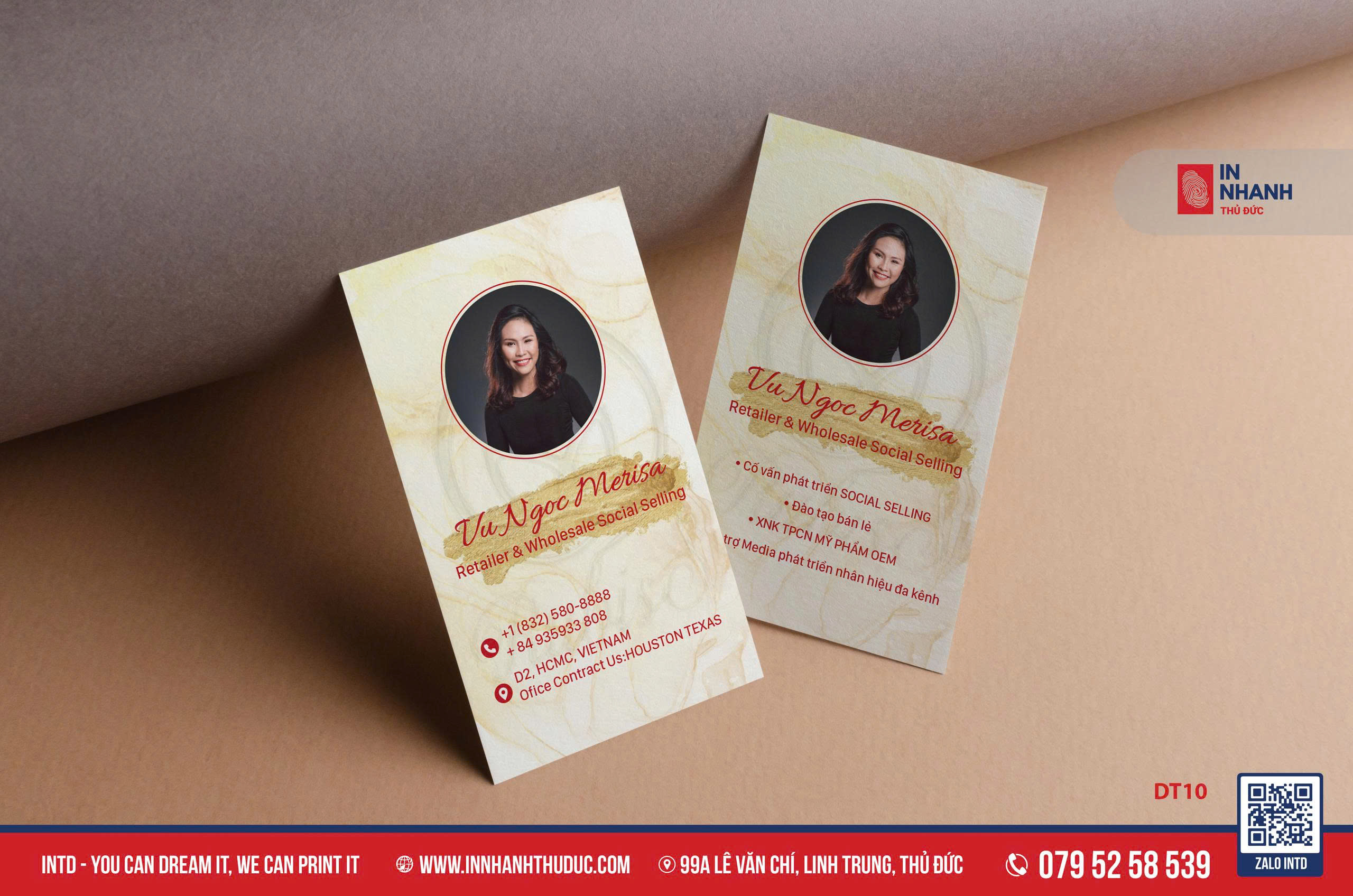 Danh Thiếp Tone cam đất