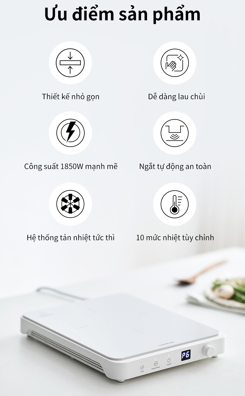 Bếp điện từ Locknlock EJI146WHT