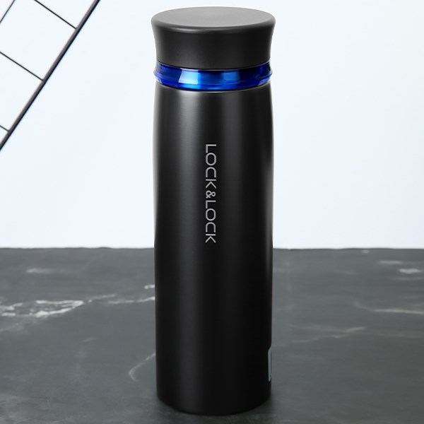 LHC4131BKB - Bình giữ nhiệt Lock&Lock Feather Light Ring 450ml - Màu Đen / Xanh