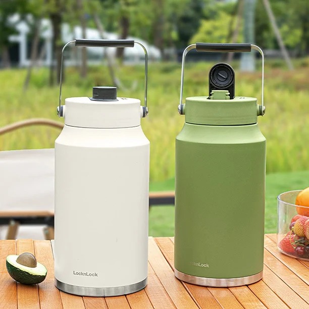 LHC4302BEG - Bình giữ nhiệt bằng thép không gỉ LocknLock Slo Water Jug 4L - Màu be