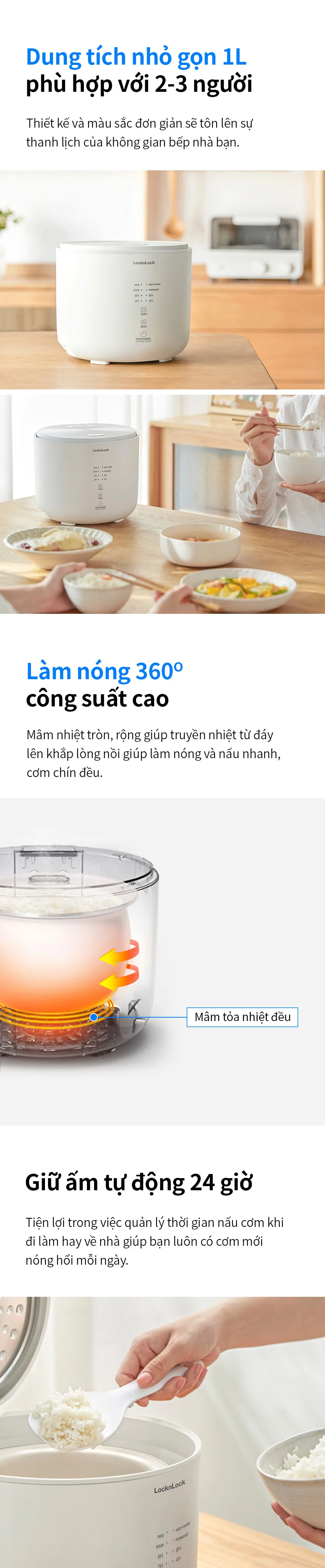 Nồi Cơm Điện Locknlock Donggeurami EJR334IVY