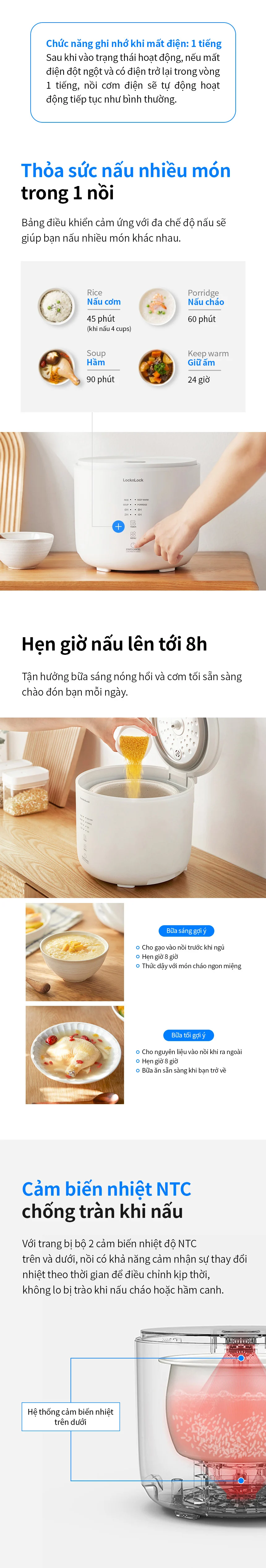 Nồi Cơm Điện Locknlock Donggeurami EJR334IVY