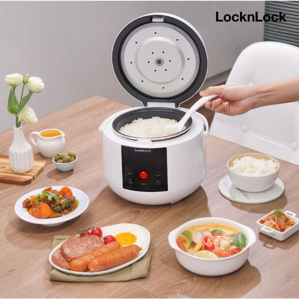 EJR313WHT - Nồi cơm điện Lock&Lock Digital Rice Cooker 220V, 50Hz, 350W, 1.0L - Màu trắng