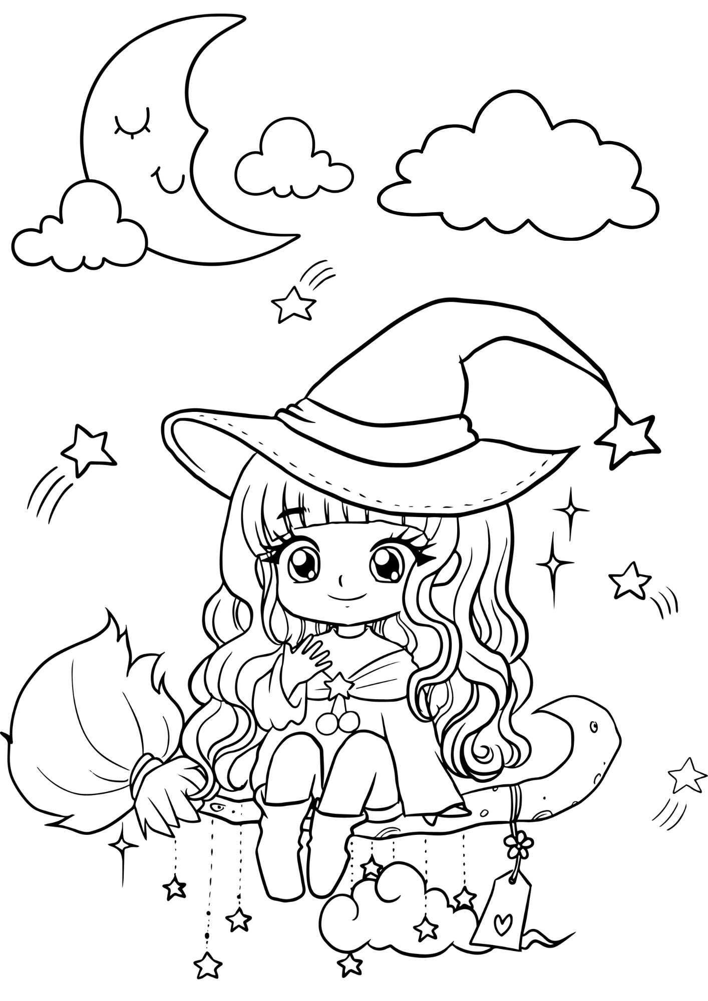 Tranh Tô Màu Anime Girl Cho Bé 6-8 Tuổi ảnh 14