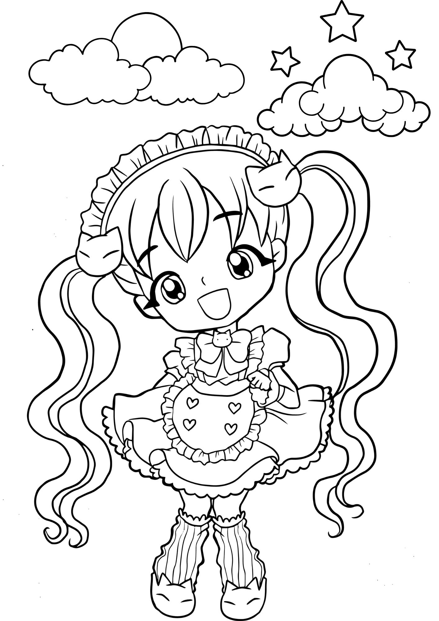 Tranh Tô Màu Anime Girl Cho Bé 6-8 Tuổi ảnh 18