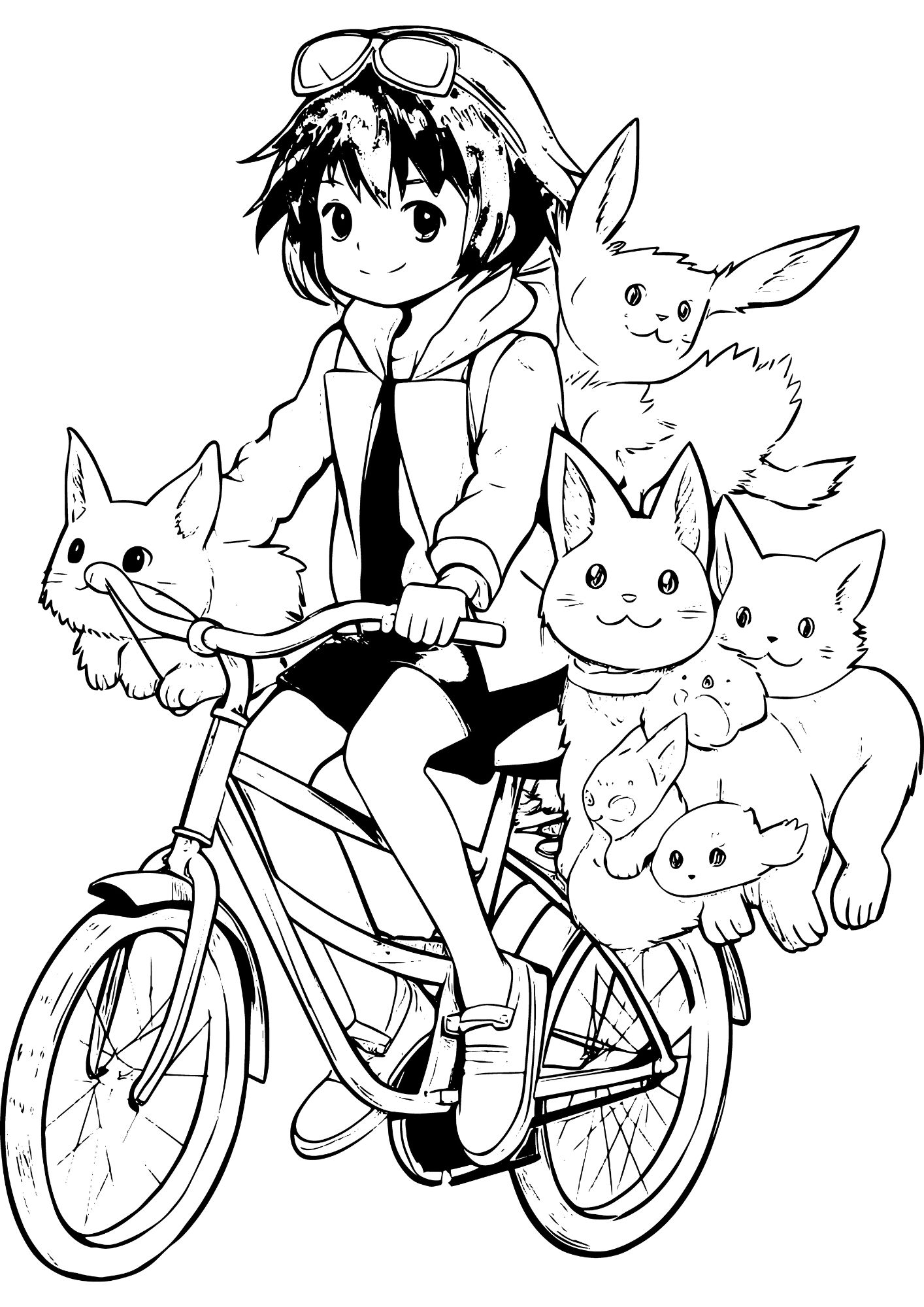 Tranh Tô Màu Anime Girl Cho Bé 9-12 Tuổi ảnh 11