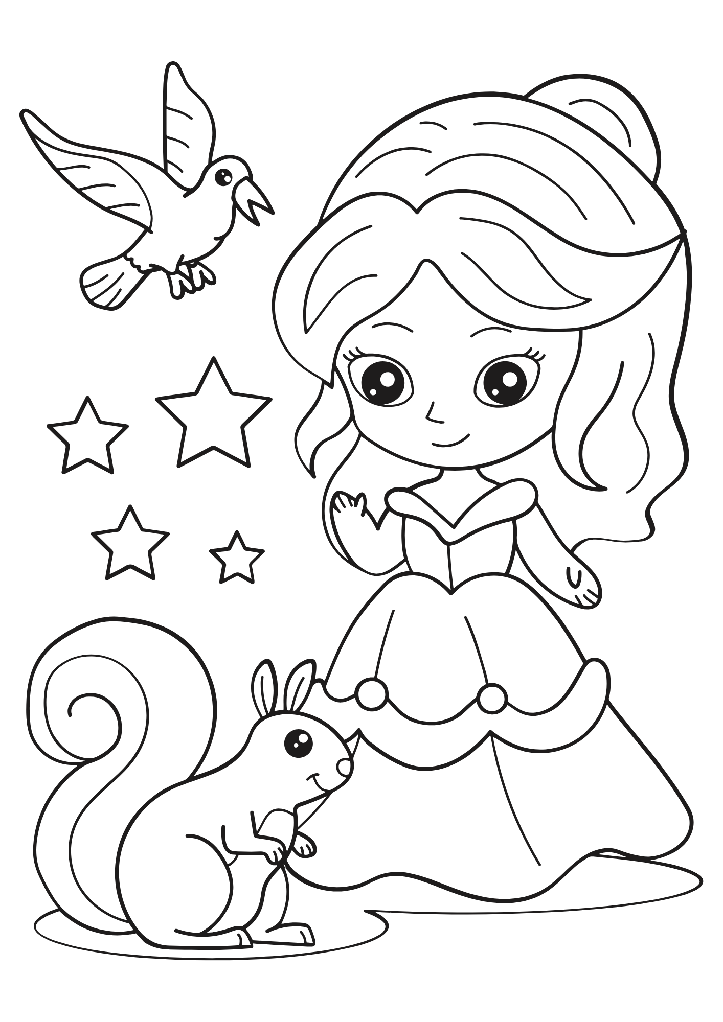 Tranh Tô Màu Công Chúa Cho Bé 3-5 Tuổi ảnh 5