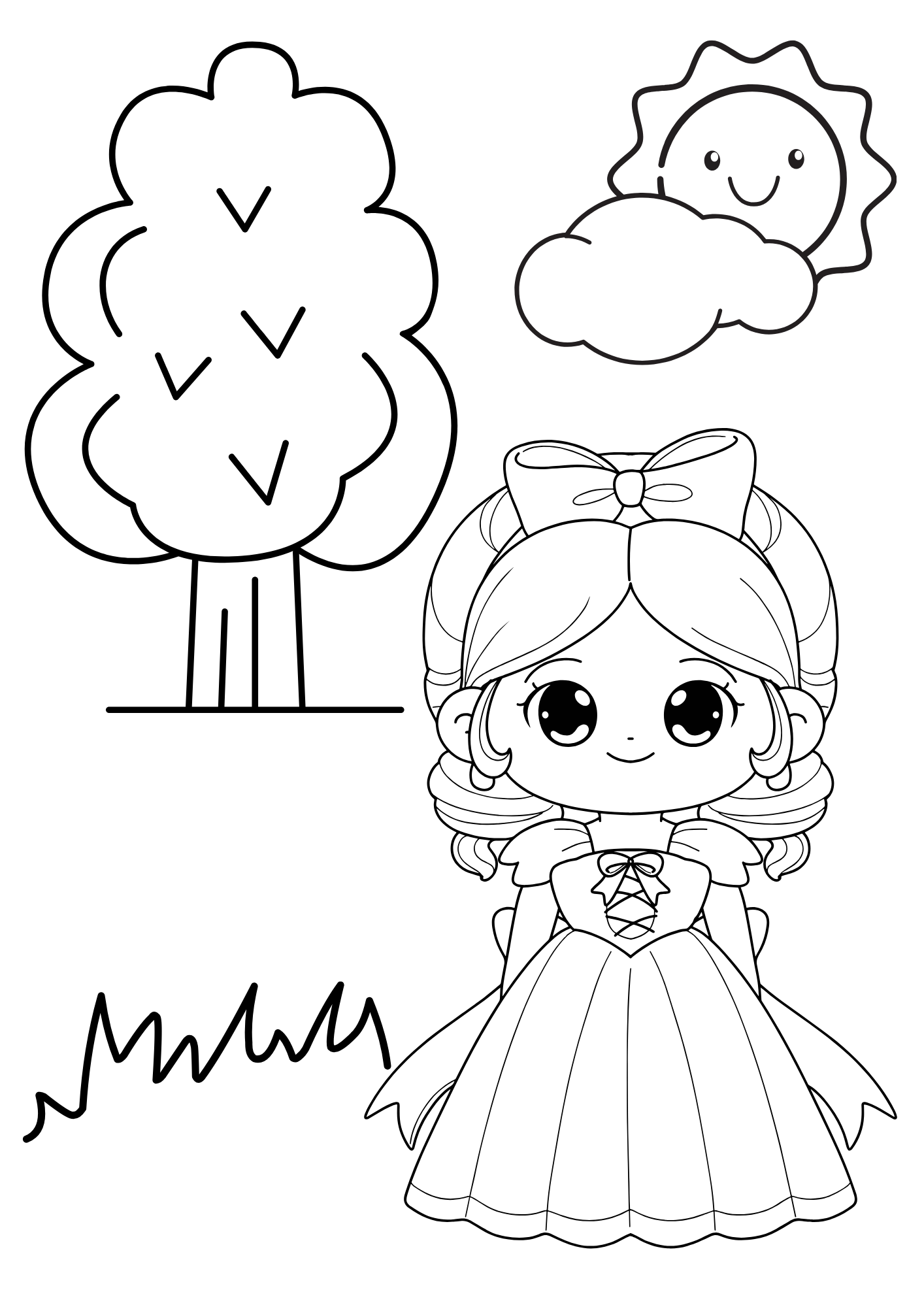 Tranh Tô Màu Công Chúa Cho Bé 3-5 Tuổi