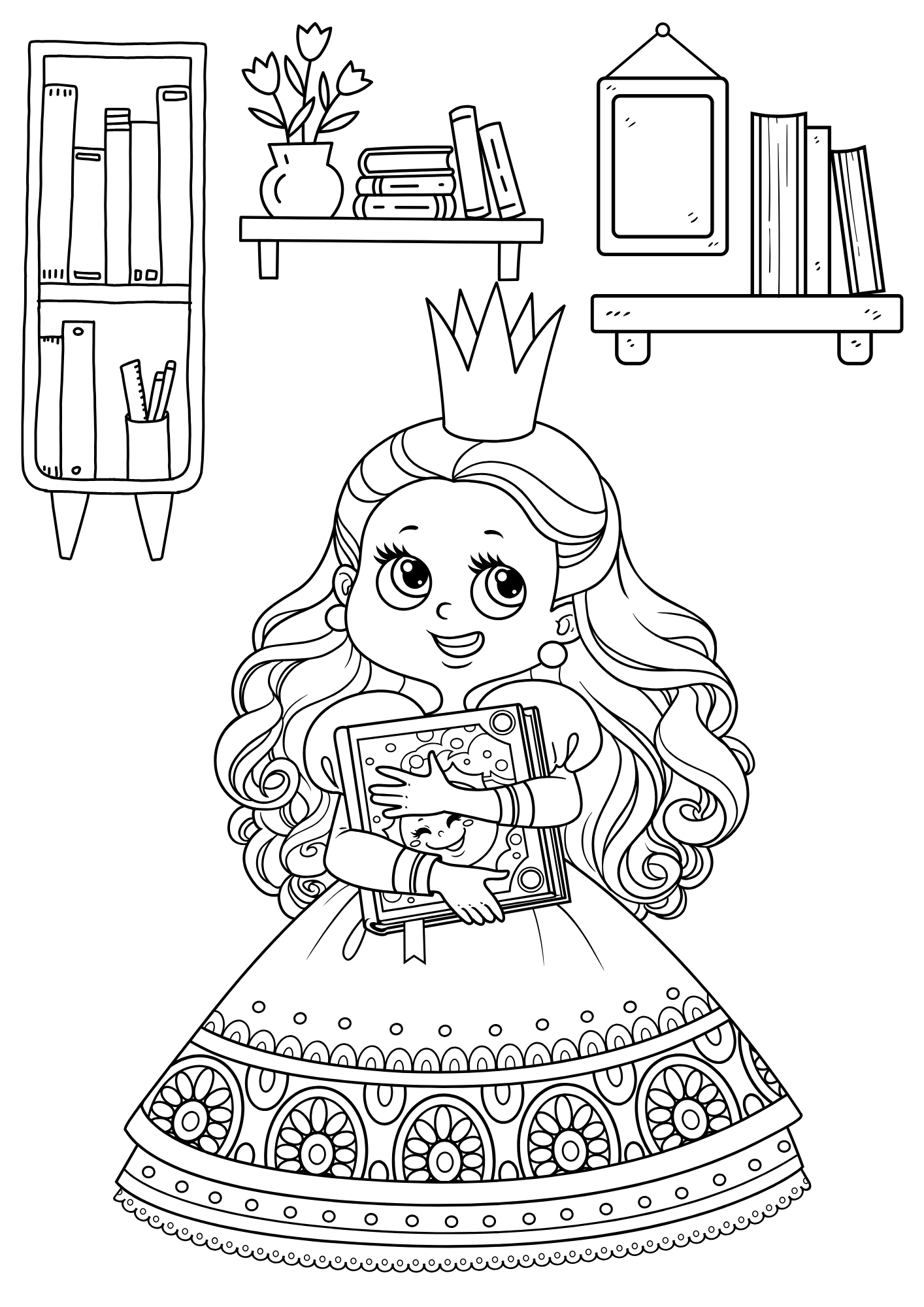 Tranh Tô Màu Công Chúa Cho Bé 6-8 Tuổi ảnh 2