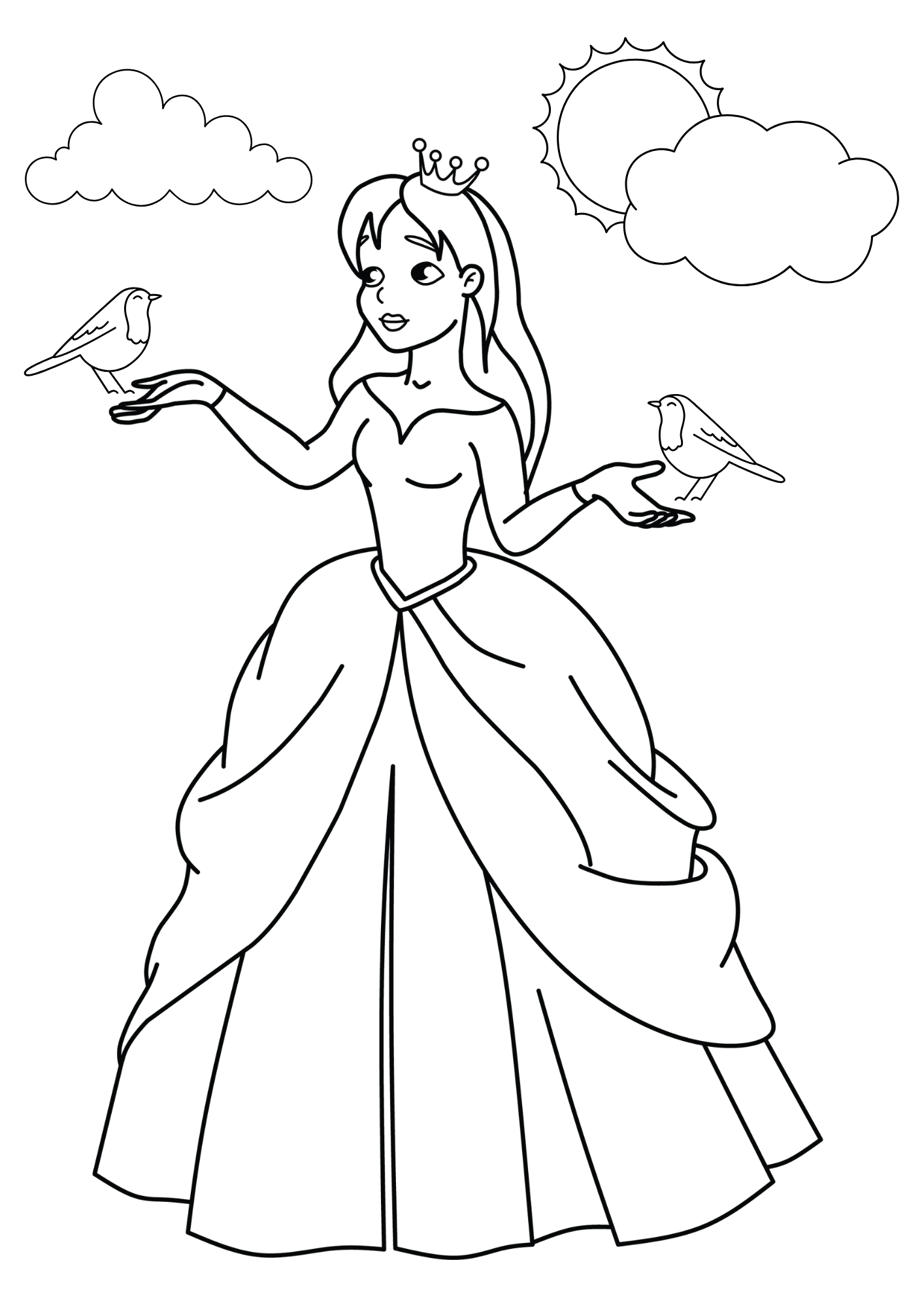Tranh Tô Màu Công Chúa Cho Bé 6-8 Tuổi ảnh 3