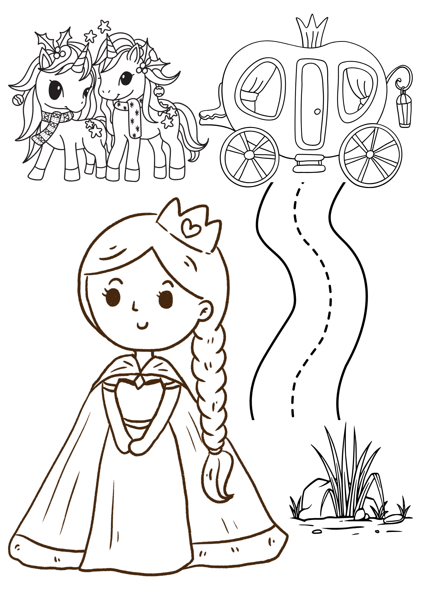 Tranh Tô Màu Công Chúa Cho Bé 6-8 Tuổi ảnh 4