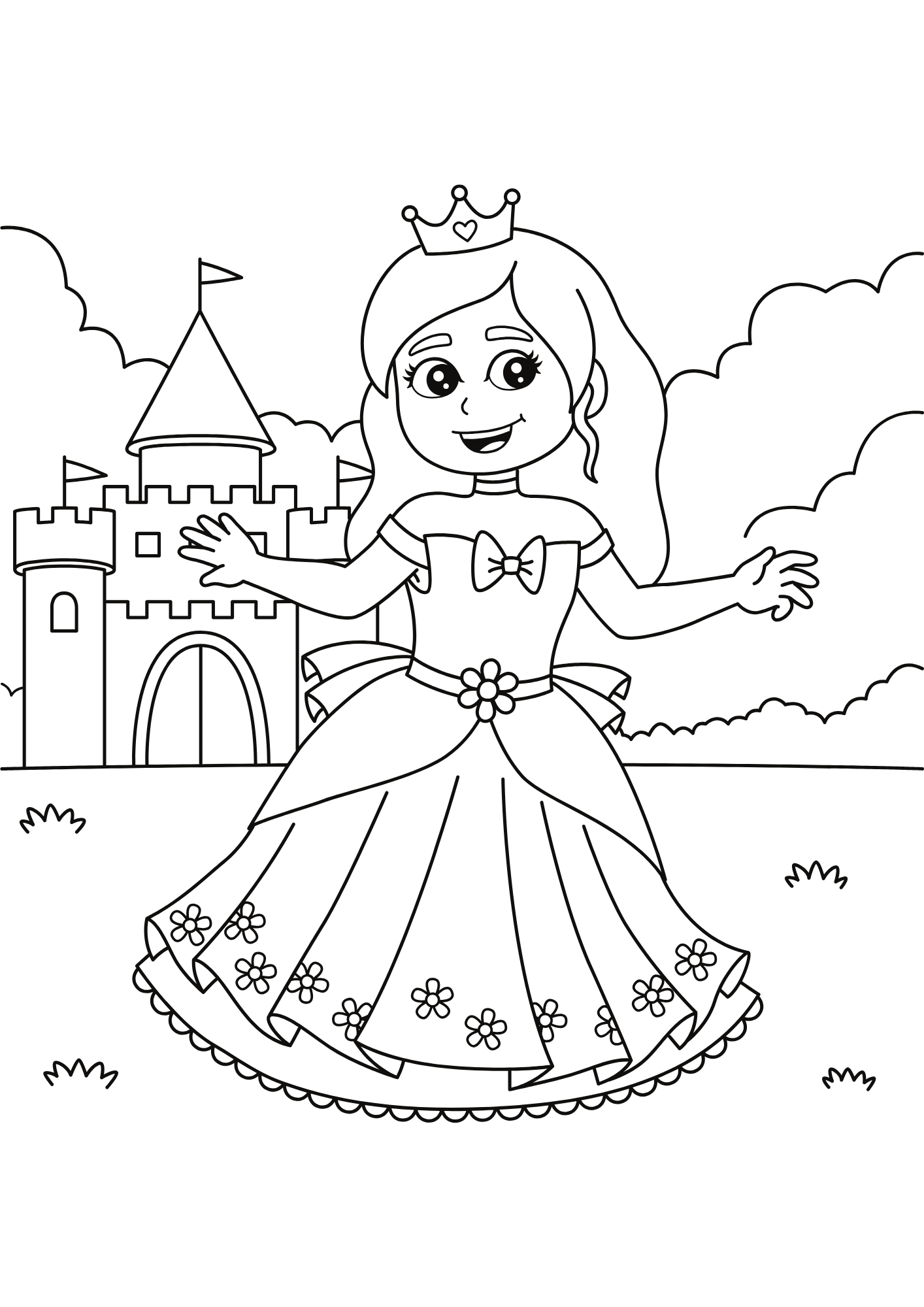 Tranh Tô Màu Công Chúa Cho Bé 6-8 Tuổi ảnh 5