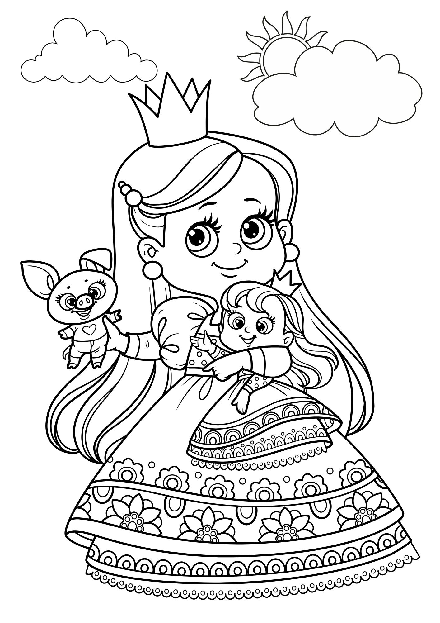 Tranh Tô Màu Công Chúa Cho Bé 6-8 Tuổi ảnh 6