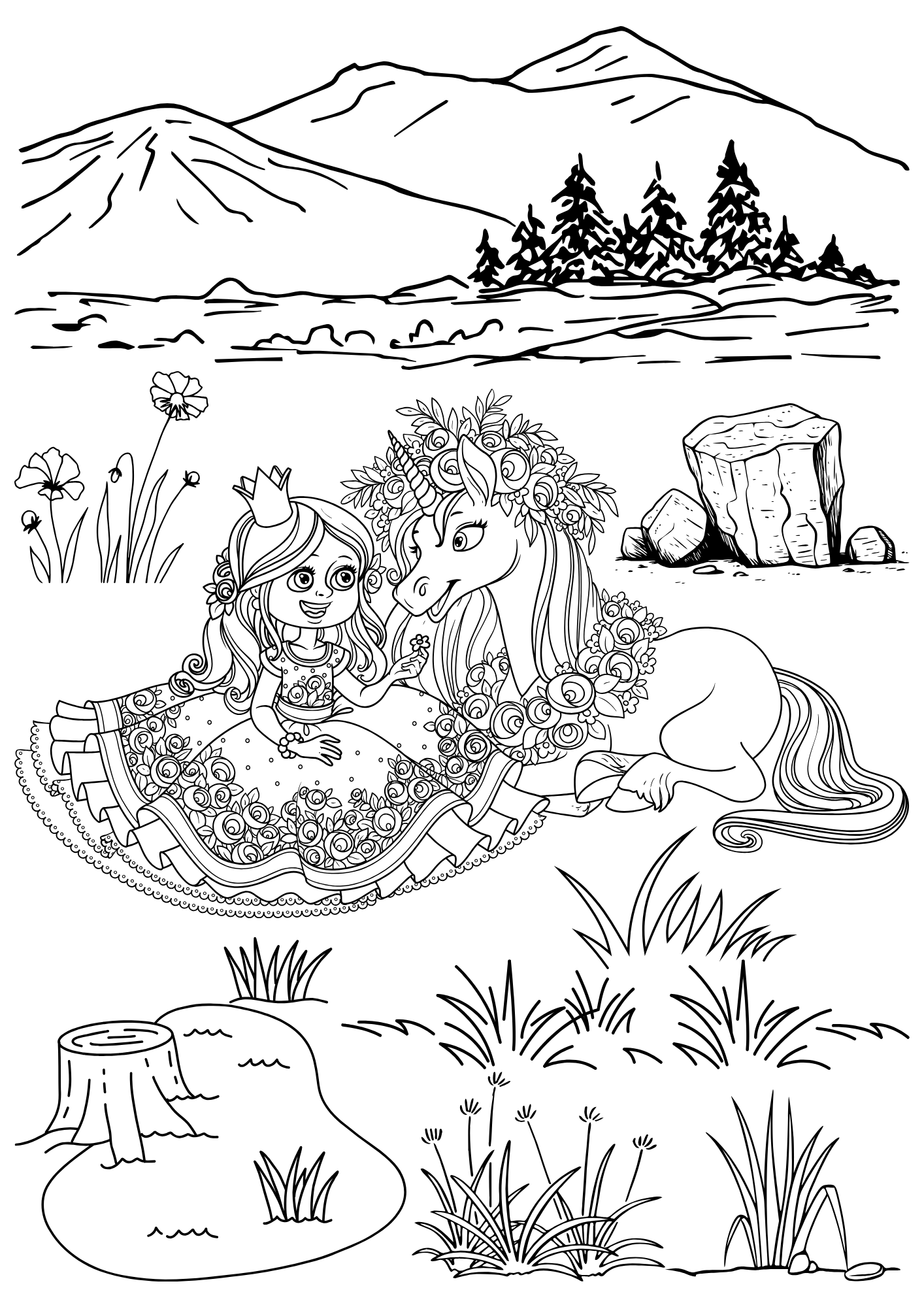 Tranh Tô Màu Công Chúa Cho Bé 9-12 Tuổi ảnh 10