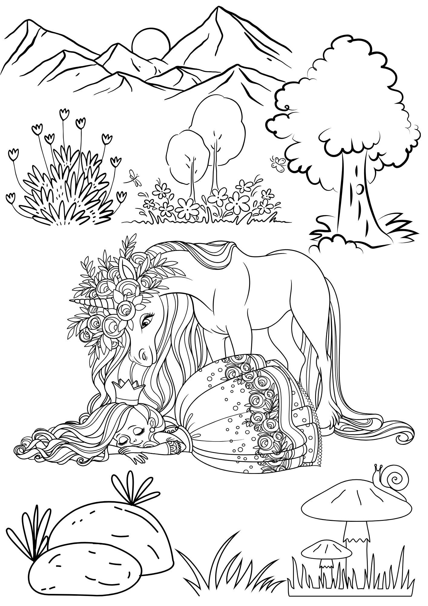 Tranh Tô Màu Công Chúa Cho Bé 9-12 Tuổi ảnh 26