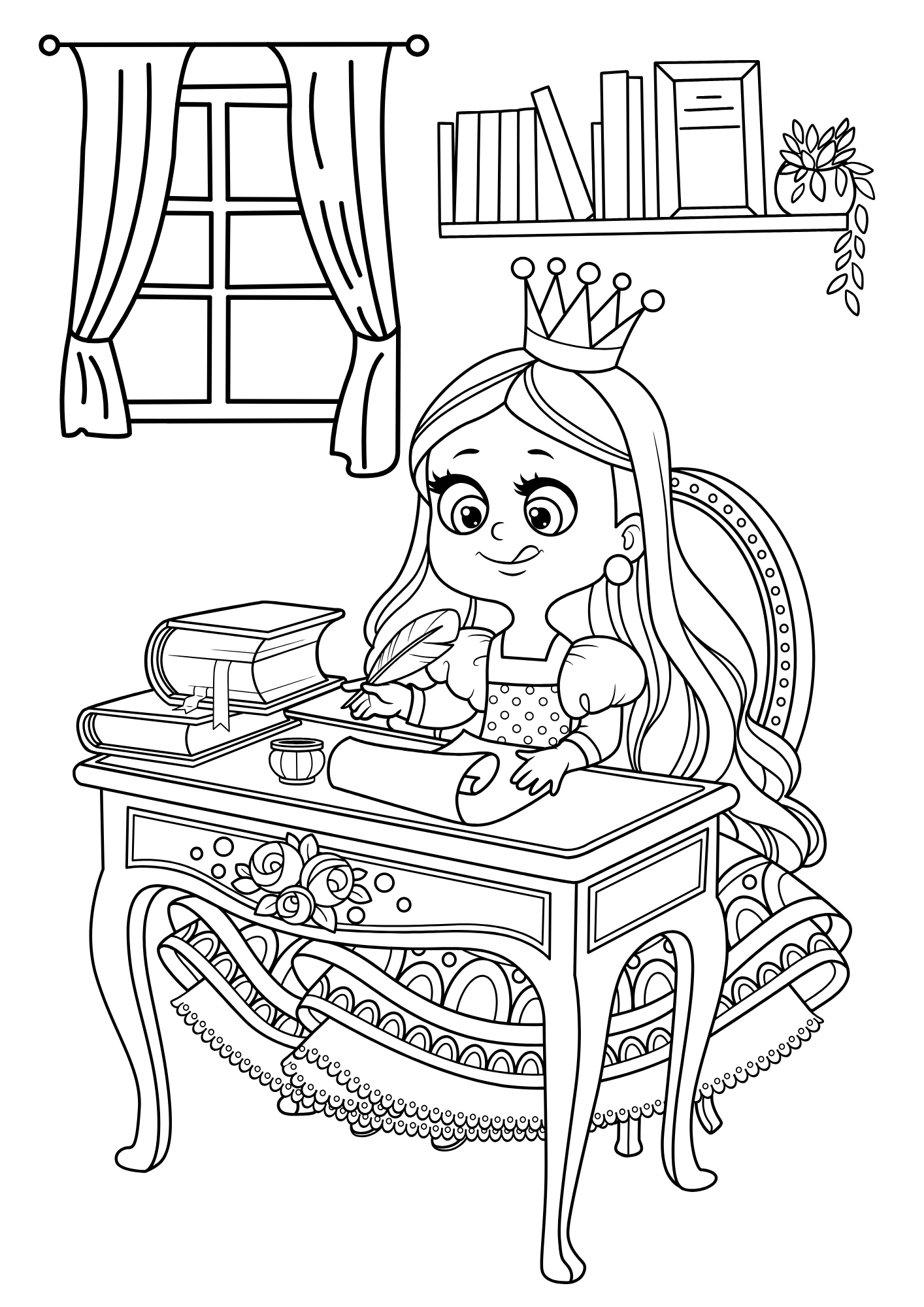 Tranh Tô Màu Công Chúa Cho Bé 9-12 Tuổi ảnh 4